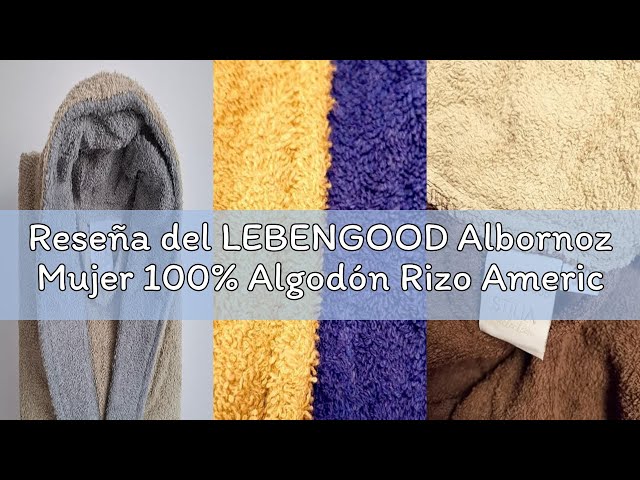 Vídeo relacionado con LEBENGOOD Albornoz Unisex, Mujer y Hombre 100% Algodón Rizo Americano 450 gr con Cinturón, Bolsillos, Ducha, Bata Suave, Toalla (M, Granate)