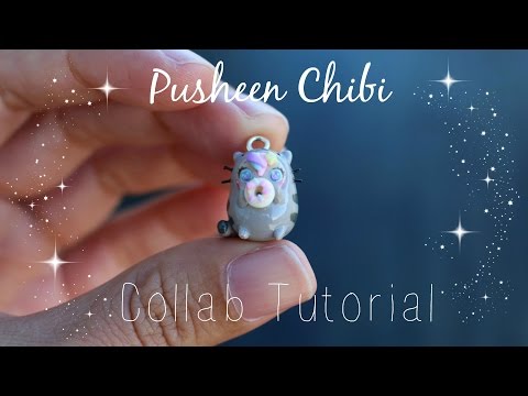 Pusheen Doughnut Chibi Tutorial - FB Sticker Collab ❤