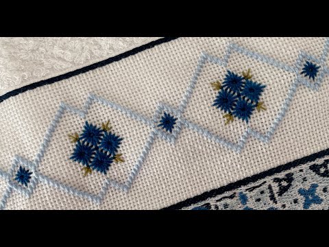 #213 Bordado Fácil no Pano de Copa - Ponto Reto e Ilhós