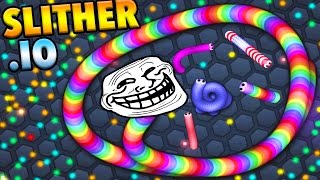 Slither.io - TROLLING As The Biggest Snake! Slither.io Gameplay (Slither.IO)