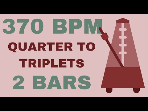 Metronome Click Track - 2 Bars Quarter to Triplet Notes 370 bpm - Smartronome