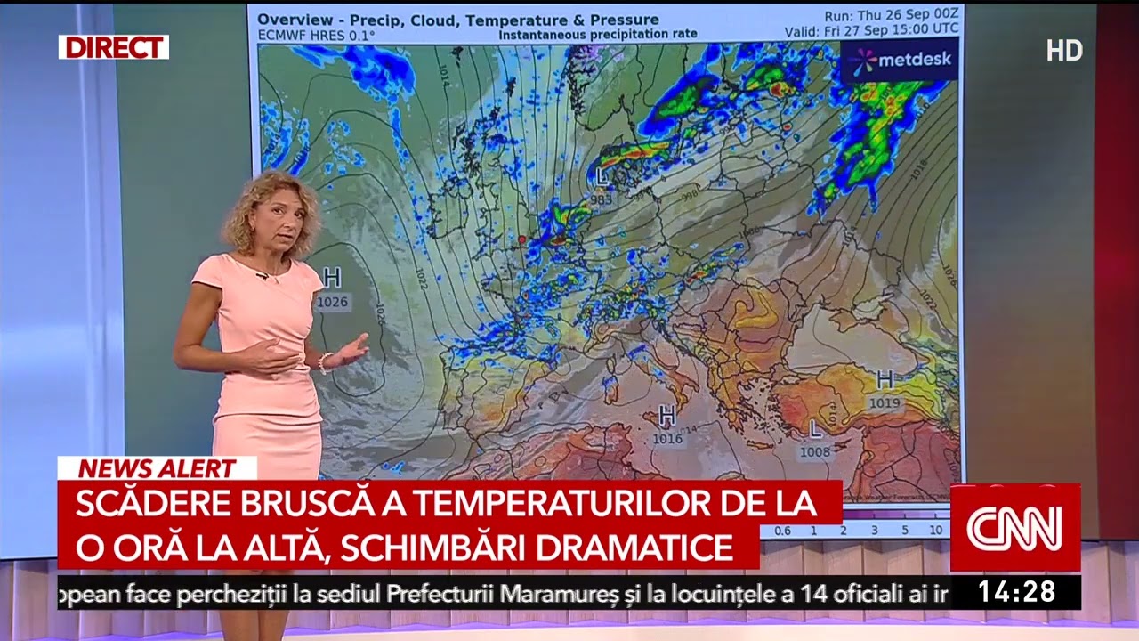 Temperaturile scad brusc în România. Când lovește ciclonul care face ravagii în Europa
