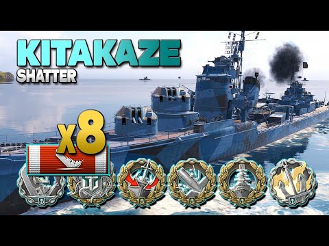 Destroyer Kitakaze: 8 ships destroyed - World of Warships