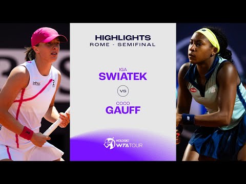Теннис Iga Swiatek vs. Coco Gauff | 2024 Rome Semifinal | WTA Match Highlights