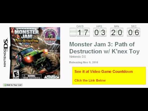 Monster Jam : Path of Destruction Nintendo DS