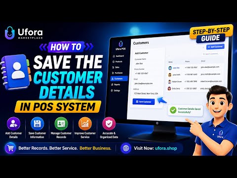 How to Save Customer Details in Your POS System in Ufora Marketplace | Step-by-Step Guide 👥💳