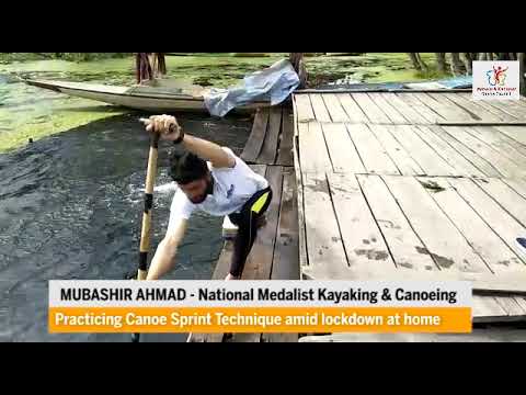 Mubashir Ah, National Medalist Kayaking & Canoeing practicing Canoe Sprint technique amid lockdown.