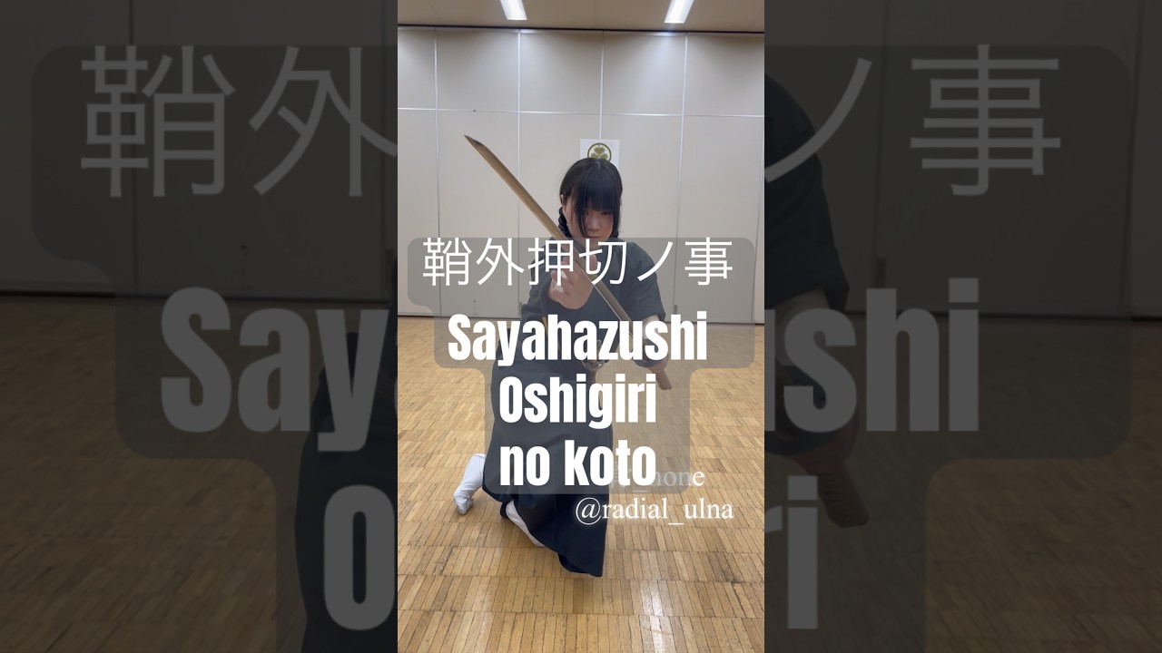鞘外押切ノ事（さやはずしおしぎりのこと）　Sayahazushi oshigiri no koto #katana #batto #martialarts #samurai #japan #刀 #抜刀