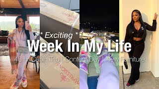 fun week in my life VLOG🎀🤍|48 Hour Cabin Trip , New Furniture , First Content Day ,Detox + MORE