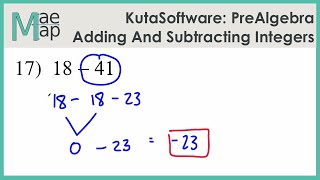 KutaSoftware: PreAlgebra- Adding and Subtracting Integers