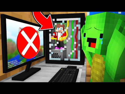 How JJ Hide Inside Computer To Prank Mikey in Minecraft (Maizen)