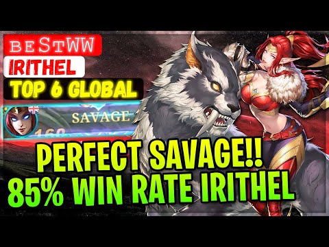 PERFECT SAVAGE!! 85% Win Rate Irithel [ Top Global Irithel ] ʙᴇsᴛww - Mobile Legends Gameplay Build
