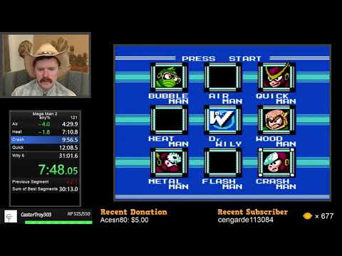 Mega Man 2 NES speedrun in 30:33 by Arcus