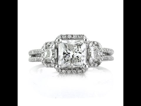 Mark Broumand - 3.00ct Princess Cut Diamond Engagement Ring