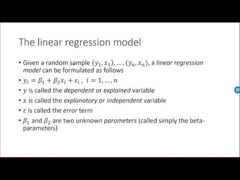 The linear regression model (LRM)