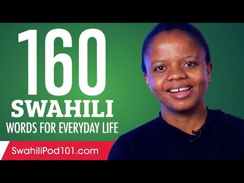 160 Swahili Words for Everyday Life - Basic Vocabulary #8