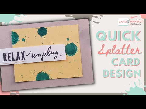 [CARD MAKING INK SPLATTER LAYOUT] Quick Card Splatter Design