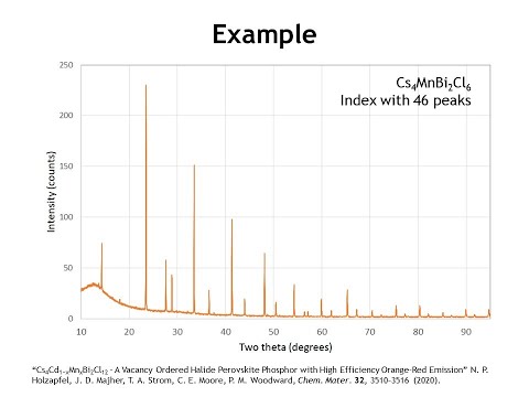 Diffraction Lecture 19: Autoindexing Powder Diffraction Patterns
