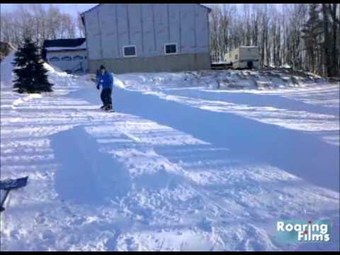 Backyard Snowboarding - Winter 2010 Templeton MA