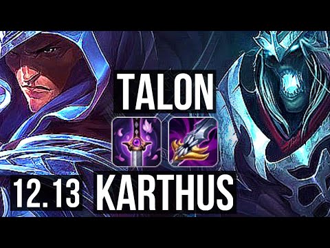 TALON vs KARTHUS (MID) | 2.4M mastery, 1000+ games, 10/2/5 | EUW Master | 12.13