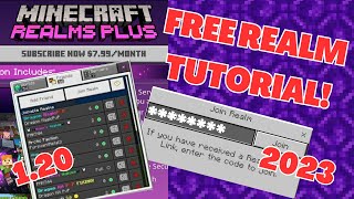 How To Get Free Minecraft Realms 2023! [mcpe, xbox, ps4, pc] (UPDATED 1.20+ Tutorial)