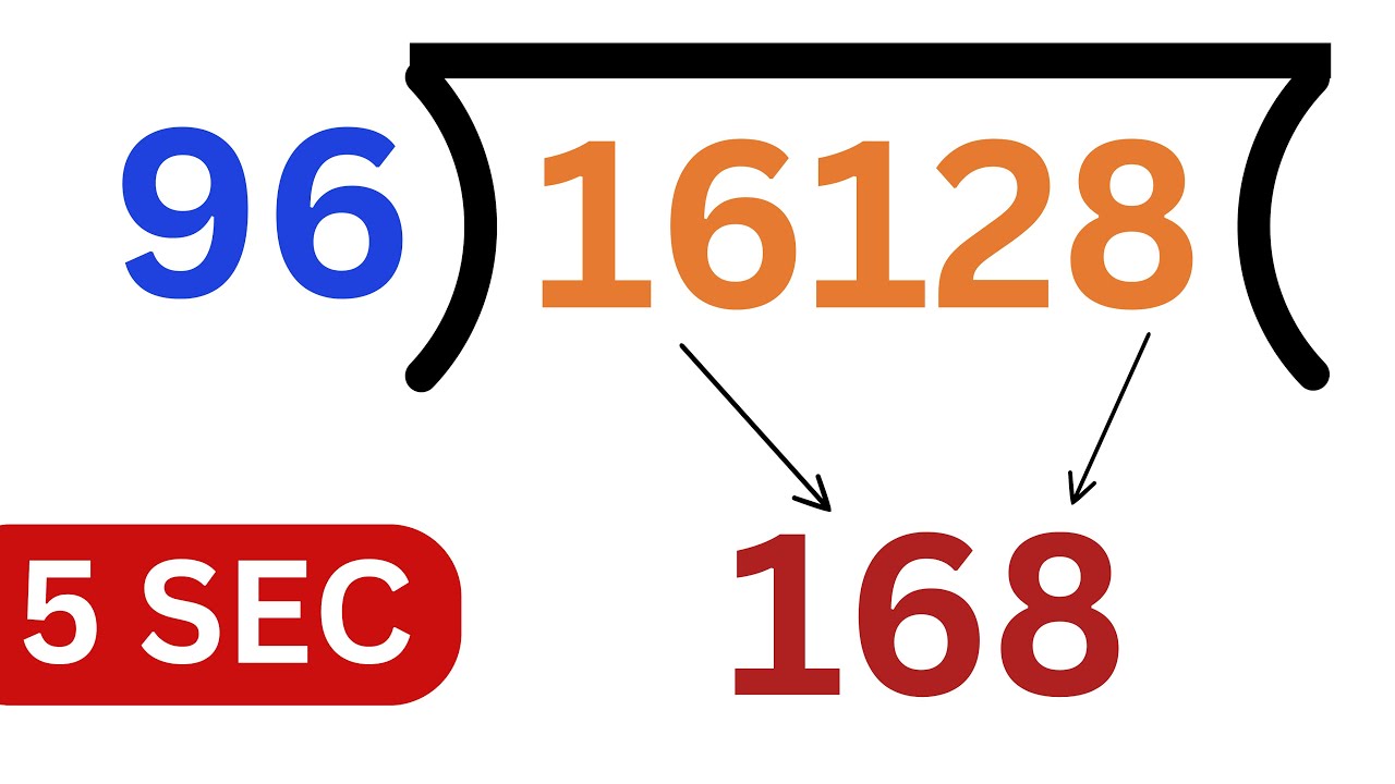 Divide in 5 seconds - Crazy Math Trick
