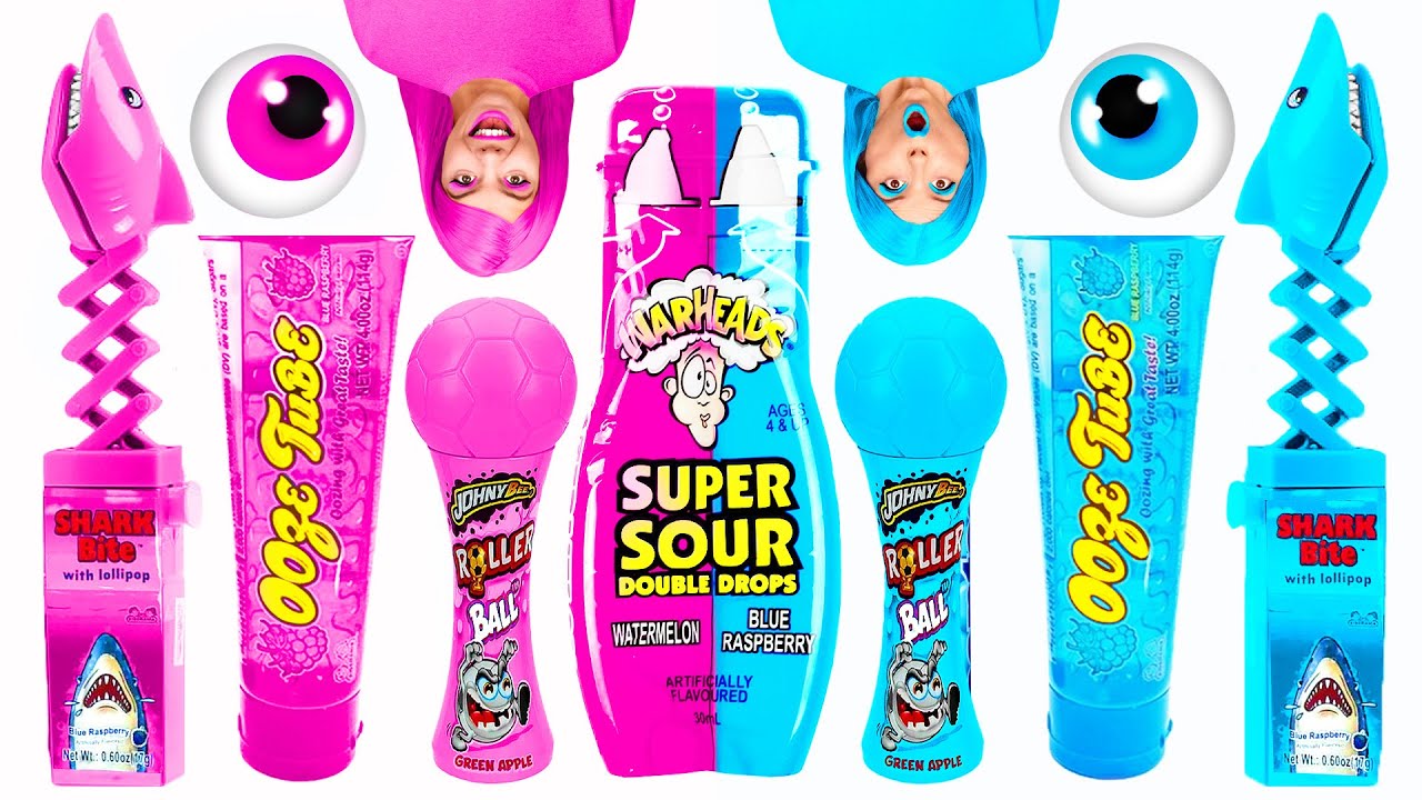 Comida Rosa vs Comida Azul Desafio | Batalha Comestível por AZaZa Challenge