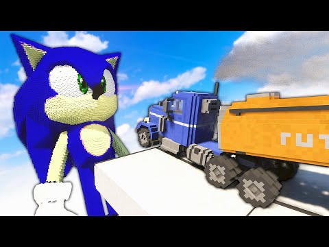 We Crashed Into SONIC with Cars - Teardown Mods Multiplayer