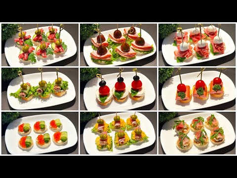 TOP 9 Quick Party Snacks! Simple snacks for parties and buffets in 5 minutes!