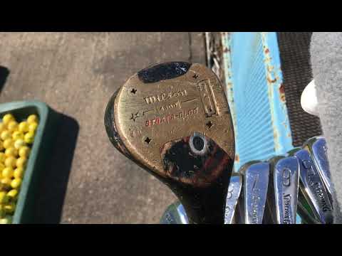 Hitting wooden headed golf clubs(Driver & 3w)