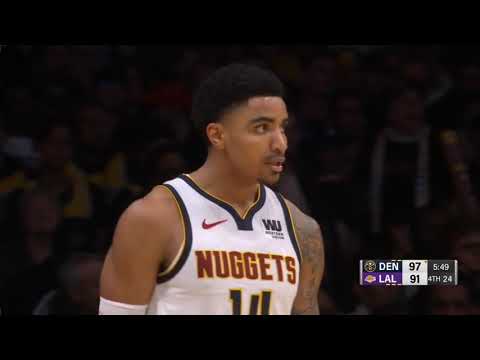 Gary Harris 11 points in 2 1/2 min. midway through 4th quarter  - Nuggets @ Lakers 03 07 2019