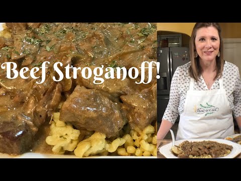 Crock Pot Beef Stroganoff! Rich in flavor and oh so...