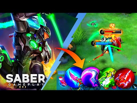 TOP GLOBAL SABER IS HERE!!!! ONE HIT KILLED!!!! BEST BUILD!! SABER 2022 MLBB