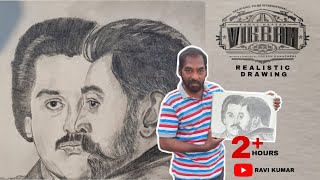 VIKRAM 1986 2022 kamalhaasan Pencil Drawing ( 🔥2+ hrs🔥) - Ravi Kumar Art