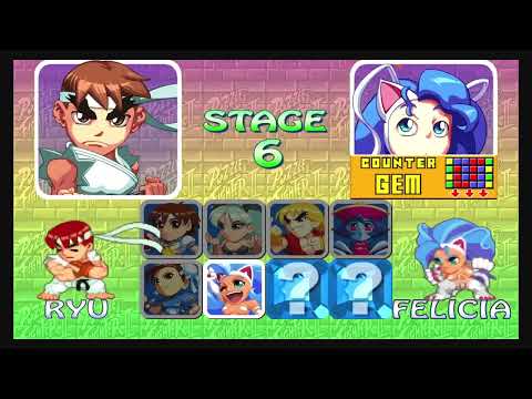 Super Puzzle Fighter II Turbo HD Remix Ryu Gameplay