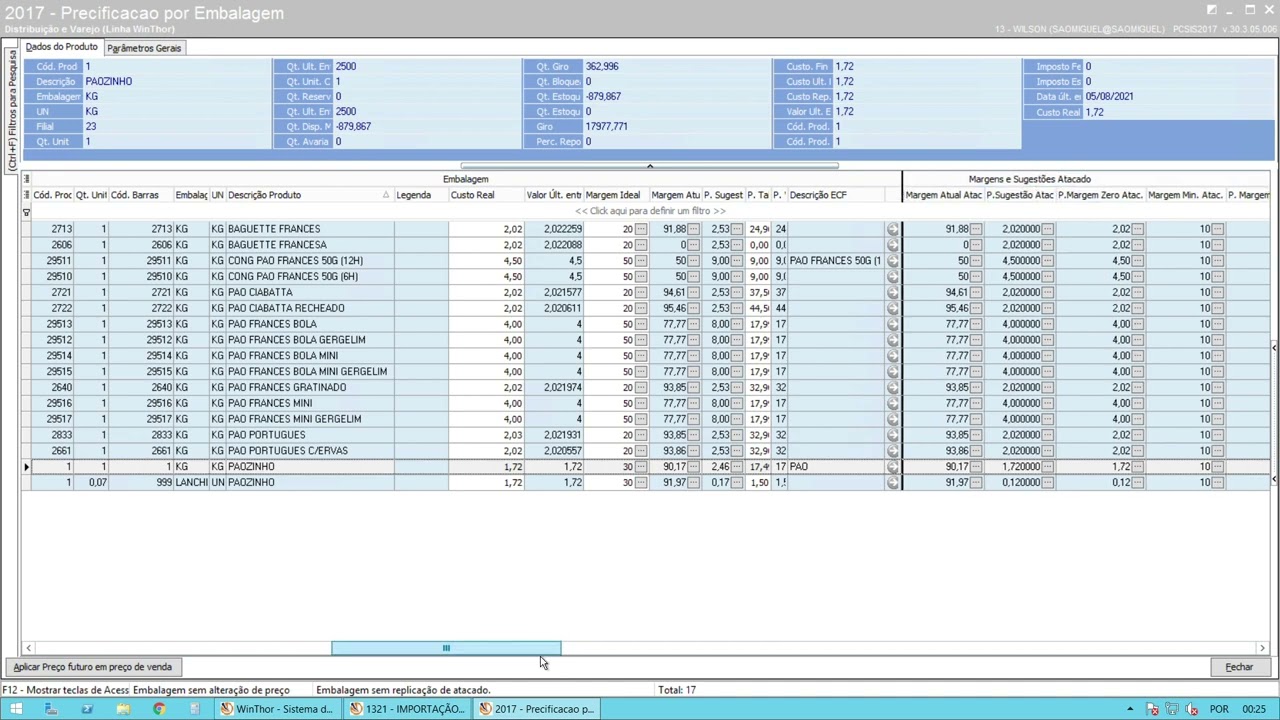 2017 - Precificação de Produto