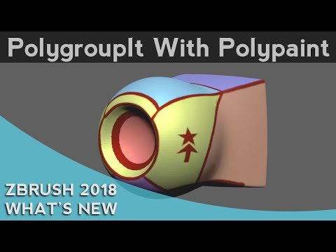 048 ZBrush 2018 PolygroupIt With Polypaint