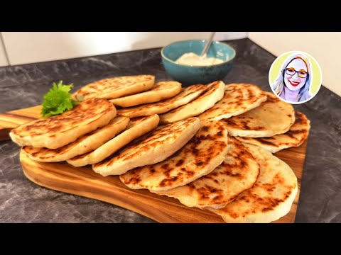 Ganz einfach und so lecker - original indisches Naan Brot in der Pfanne formen und backen