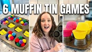 6 Muffin Tin GAMES (INDOOR & OUTDOOR Fun Learning PRESCHOOL AGE) to PLAY AT HOME