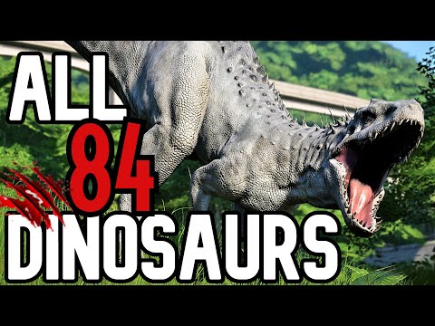 All 84 DINOSAURS + DINOSAURS ROAR + DINOSAURS IN GROUP | Jurassic World Evolution 2