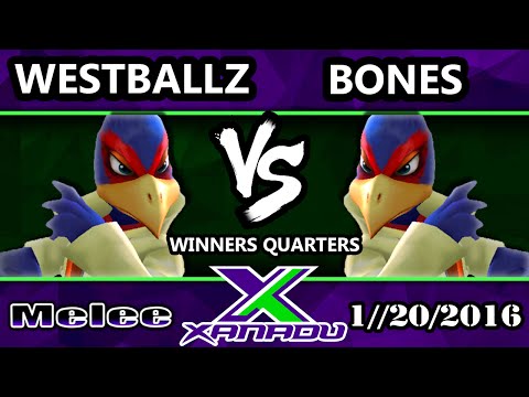 S@X 133 - Tempo | Westballz (Falco) Vs. Bones (Falco) SSBM Winners Quarters - Smash Melee