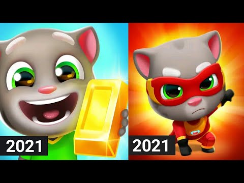 Talking Tom Gold Run 2021 VS Talking Tom Hero Dash 2021 Gameplay
