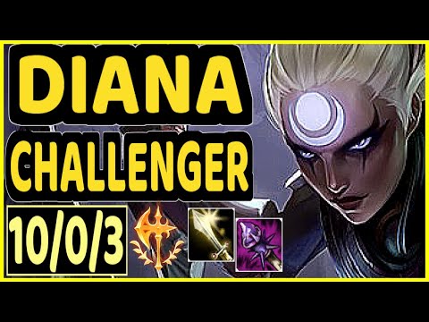 XICO (DIANA) - 10/0/3 KDA CHALLENGER GAMEPLAY - EUW