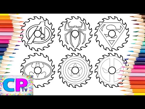 Superheroes Saw Blades Coloring Pages/Avengers,Batman,Spiderman Coloring/Spektrem/Shine/NCS Release