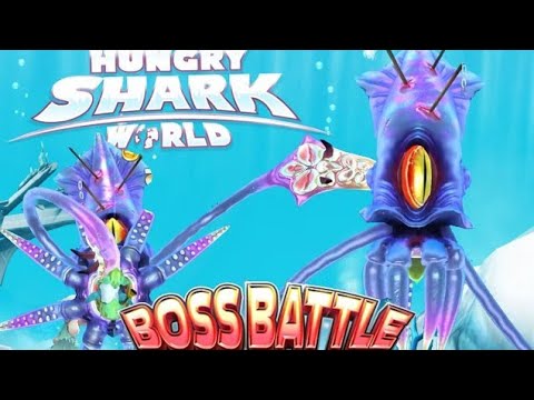 How to Defeat Giant Colossal Squid Boss /Hungry Shark Evolution all New Shark Unlocked🔓