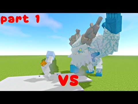Minecraft mob fight - Frostmaw vs 1 Mutant Snow Golem! part 1!