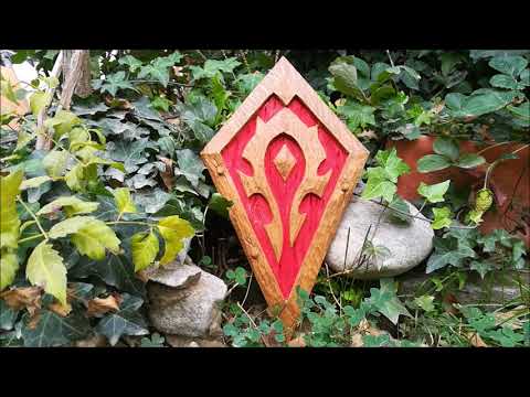 Horde Crest Carving | World of Warcraft Art | ASMR Woodworking