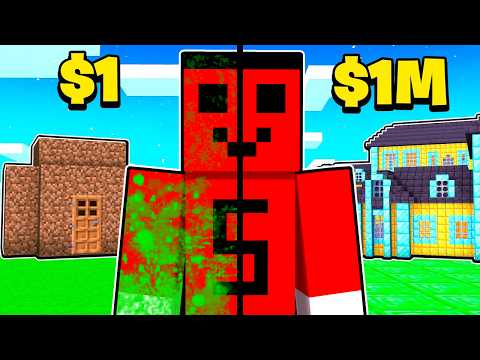 1$ vs 1.000.000$ EV YAPI KAPIŞMASI !! - Minecraft