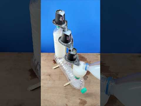 Self-Pouring Milk Shivlinga Fountain – Science Behind the Flow! #shorts #science #diy #experiment