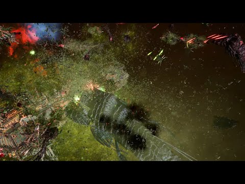 Skalgrim Mod - Death Guard vs Tyranids - Massive Battle - Battlefleet Gothic Armada 2